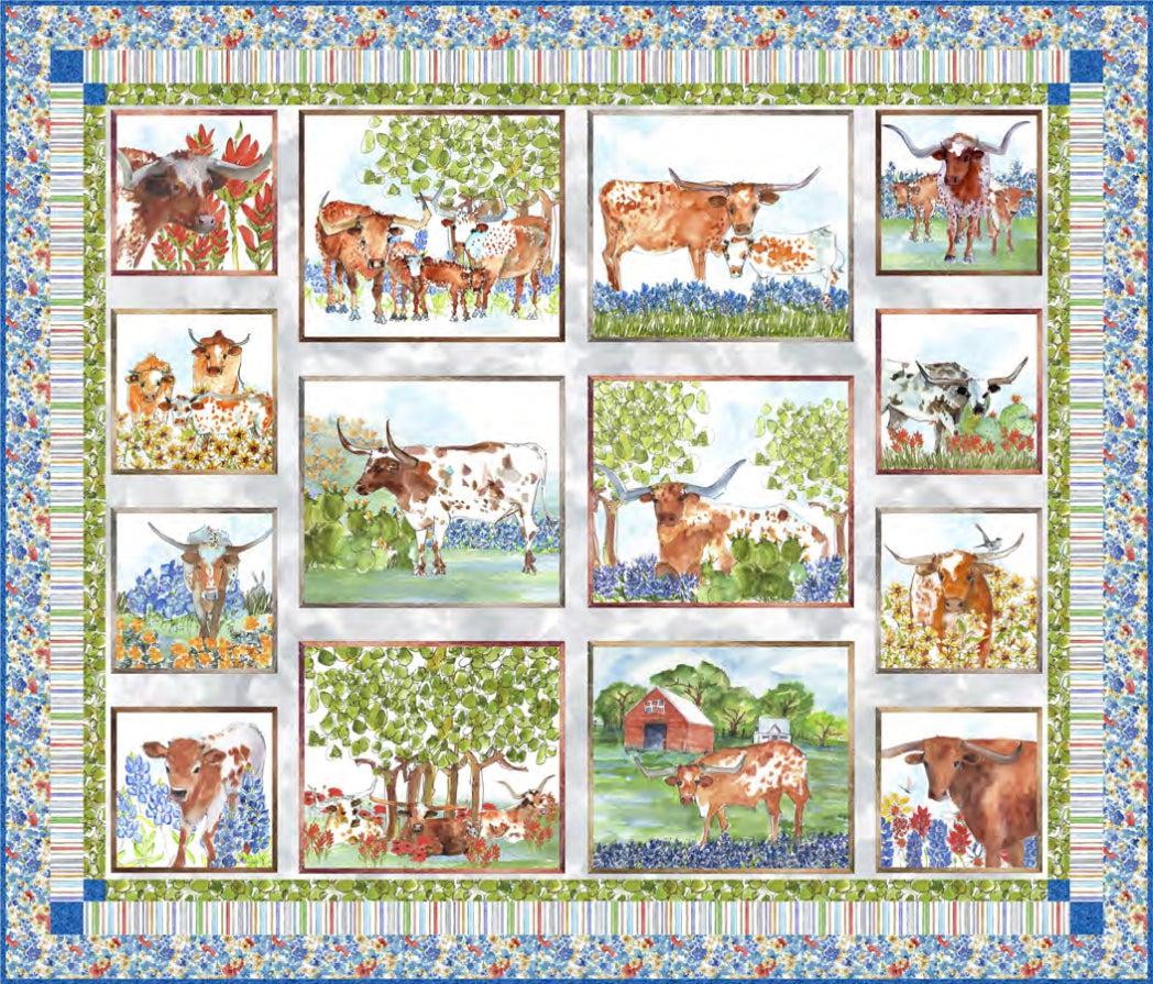 Longhorns Quilt Pattern - Free Digital Download-QT Fabrics-My Favorite Quilt Store