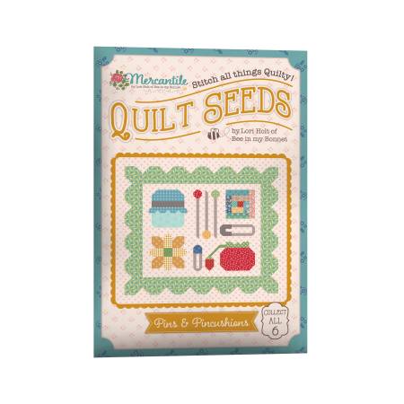 Lori Holt Mercantile Quilt Seeds Pattern Pins & Pincushions-Riley Blake Fabrics-My Favorite Quilt Store