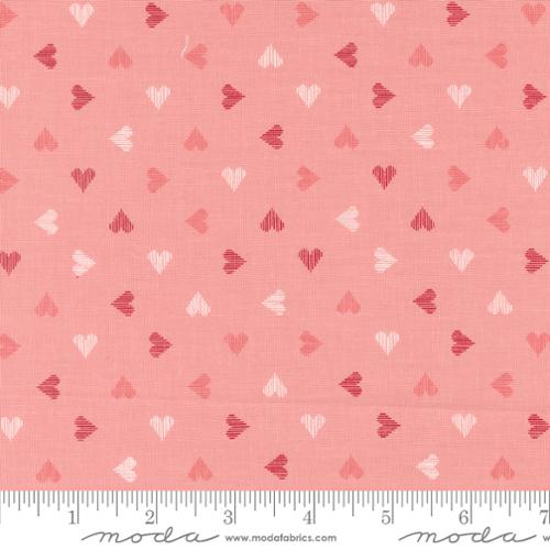 Love Blooms Blush Sweetheart Valentines Hearts Fabric-Moda Fabrics-My Favorite Quilt Store