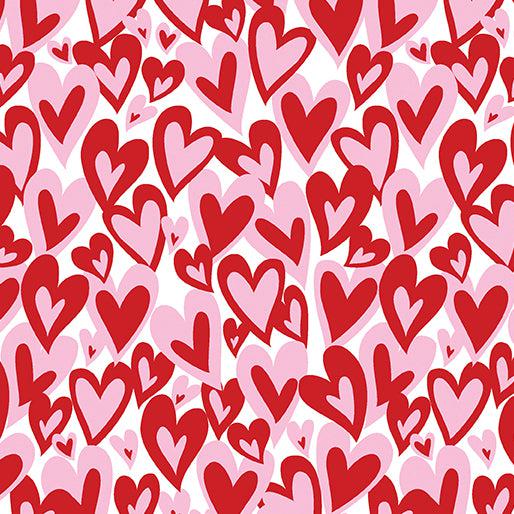 Love You Fur-Ever White/Red Hearts Forever-Benartex Fabrics-My Favorite Quilt Store