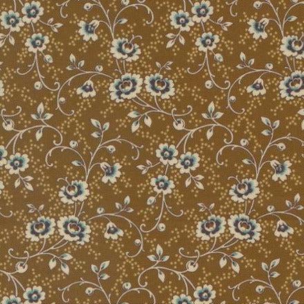 Lydias Lace Cocoa Jessies Bouquet Floral Vines Fabric