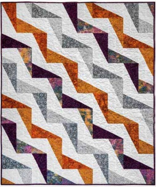 Magenta Dusk Paperdrop Quilt Kit-Island Batik-My Favorite Quilt Store