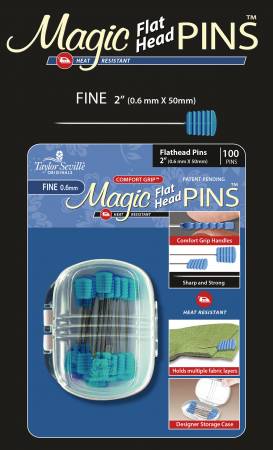 Magic Pins Flat Head Fine 100pc.-Taylor Seville-My Favorite Quilt Store