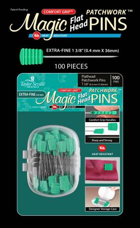 Magic Pins Flathead Patchwork Extra Fine 100pc.-Taylor Seville-My Favorite Quilt Store