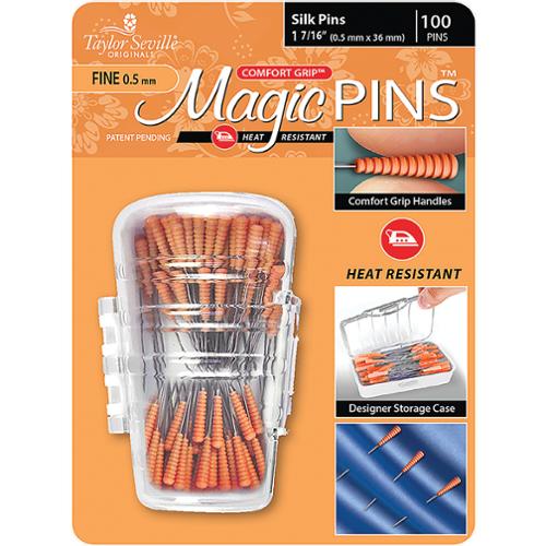 Taylor Seville Magic Pins - Silk Extra Fine Orange 100/PKG