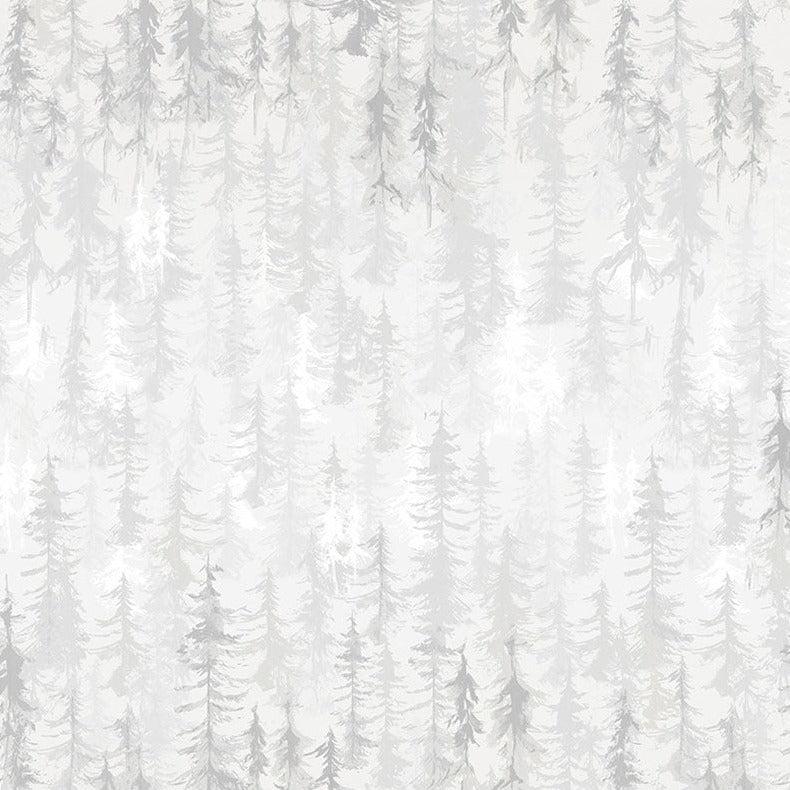 Majestic Cloud Pine Forest Fabric