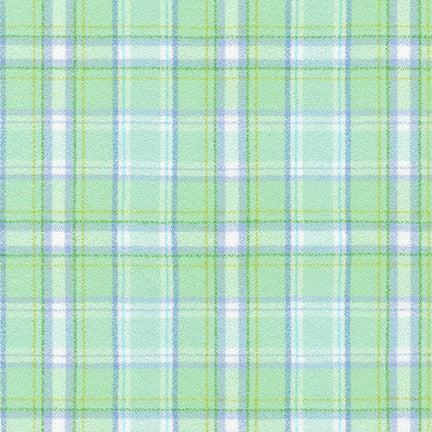 Mammoth Junior Mint Plaid Flannel Fabric