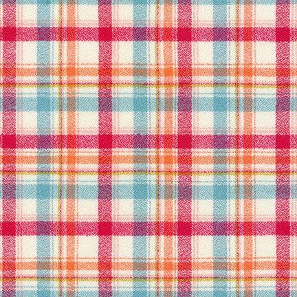 Mammoth Junior Nectarine Plaid Flannel Fabric