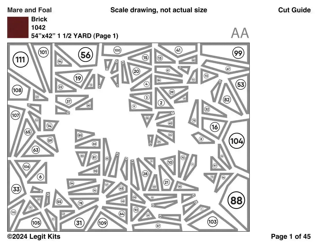 Mare and Foal Pattern-Legit Kits-My Favorite Quilt Store