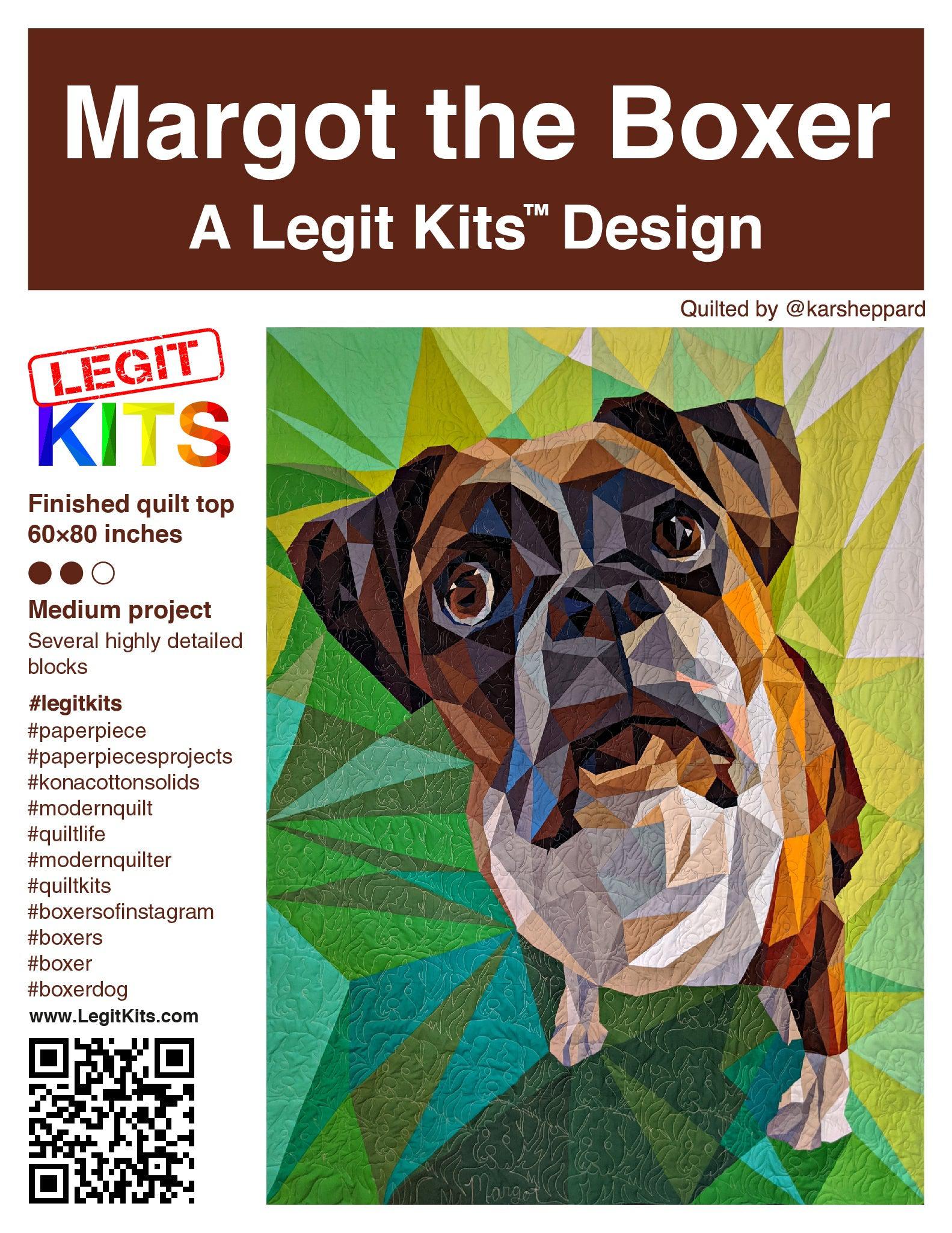 Margot the Boxer Quilt Kit-Legit Kits-My Favorite Quilt Store
