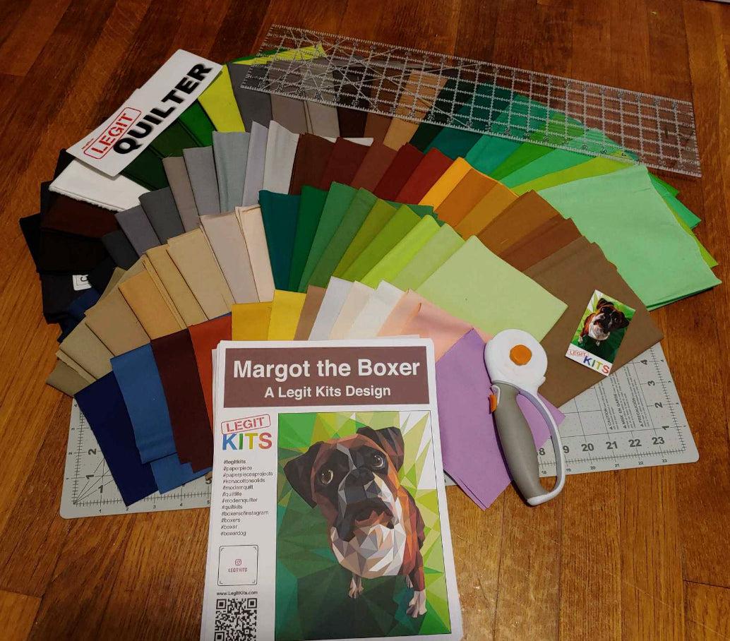 Margot the Boxer Quilt Kit-Legit Kits-My Favorite Quilt Store