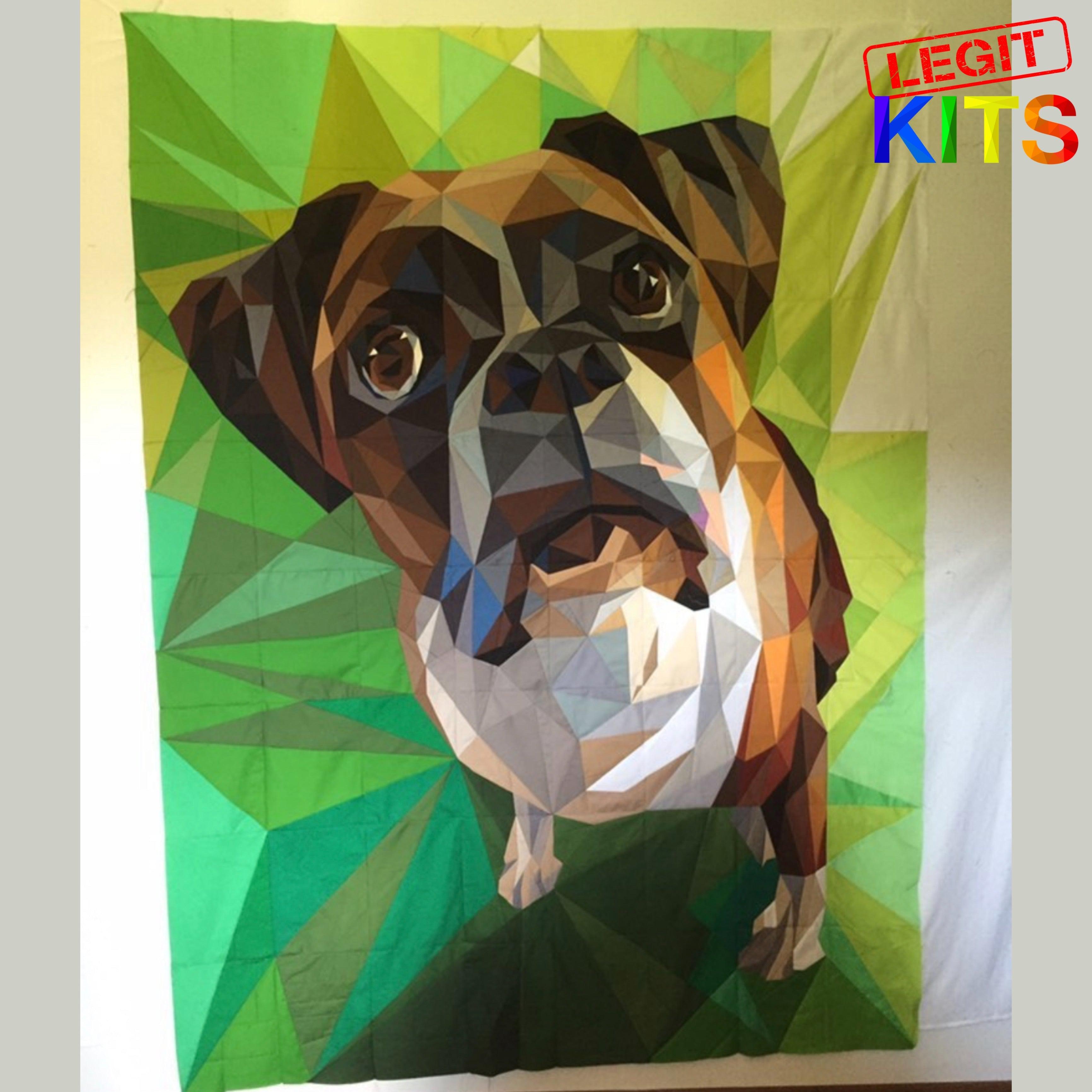 Margot the Boxer Quilt Kit-Legit Kits-My Favorite Quilt Store