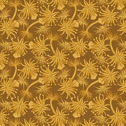 Mariana Golden Anemones Fabric-Free Spirit Fabrics-My Favorite Quilt Store