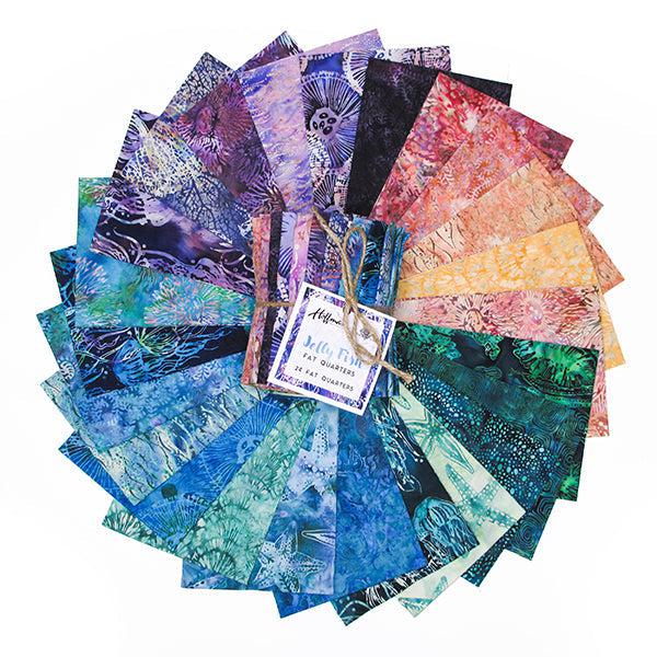 McKenna Ryan Reef Jelly Fish Fat Quarter Bundle 24pc.-Hoffman Fabrics-My Favorite Quilt Store