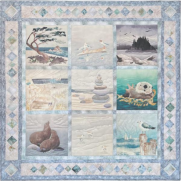 Mckenna Ryan Ocean Diamonds Art Print Quilt Kit-Hoffman Fabrics-My Favorite Quilt Store