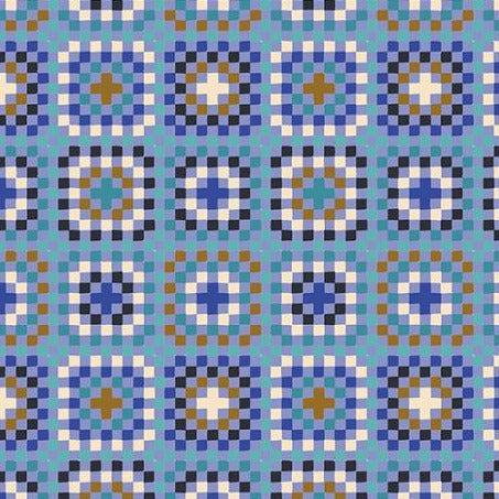 Meadow Star Dusk Granny Square Fabric-Moda Fabrics-My Favorite Quilt Store