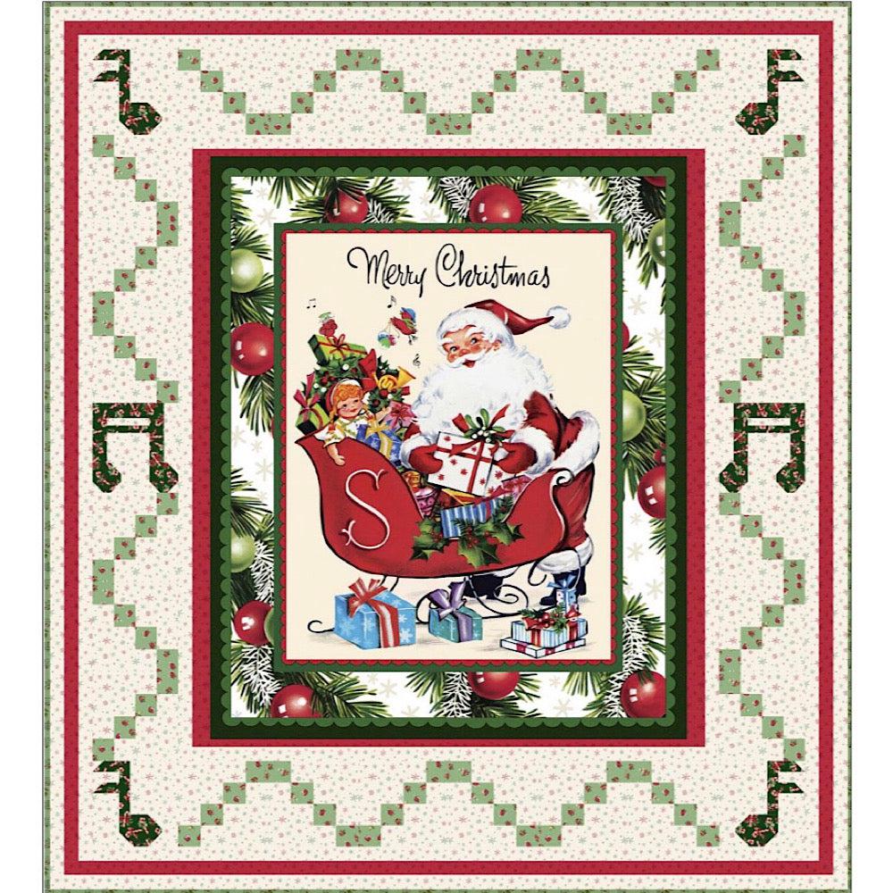 Merry Melody Santa Quilt Kit-P & B Textiles-My Favorite Quilt Store