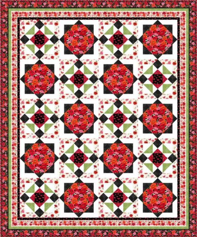 Merry Poppies Springtime Poppies Quilt Kit-Studio E Fabrics-My Favorite Quilt Store