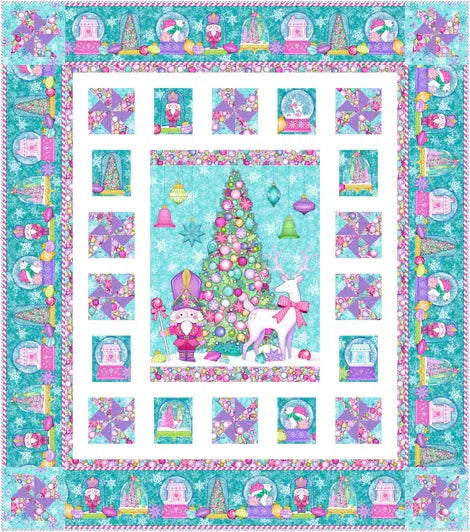 Merry and Bright A Little Twisted Christmas Quilt Kit-Northcott Fabrics-My Favorite Quilt Store