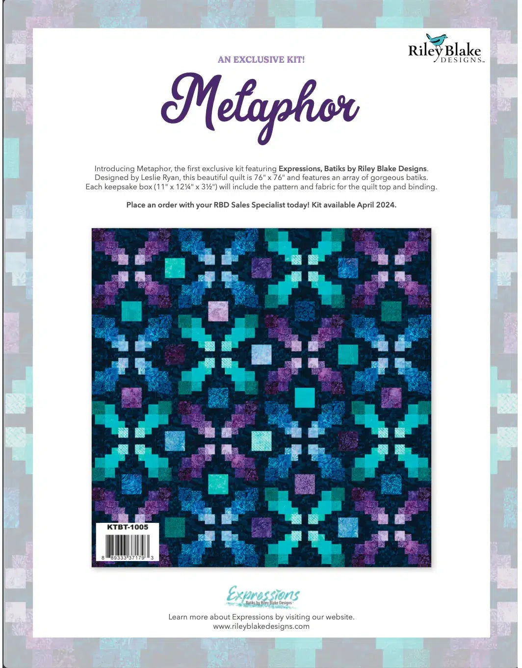 Metaphor Using Expressions Batiks Quilt Kit-Riley Blake Fabrics-My Favorite Quilt Store