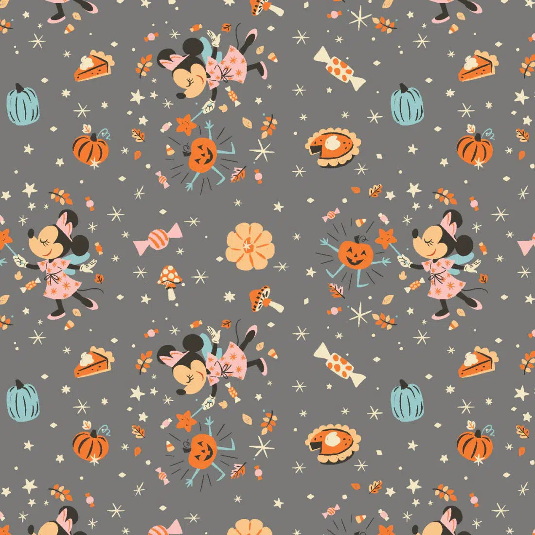 Mickey & Friends Grey Minnie Magic Fabric-Camelot Fabrics-My Favorite Quilt Store
