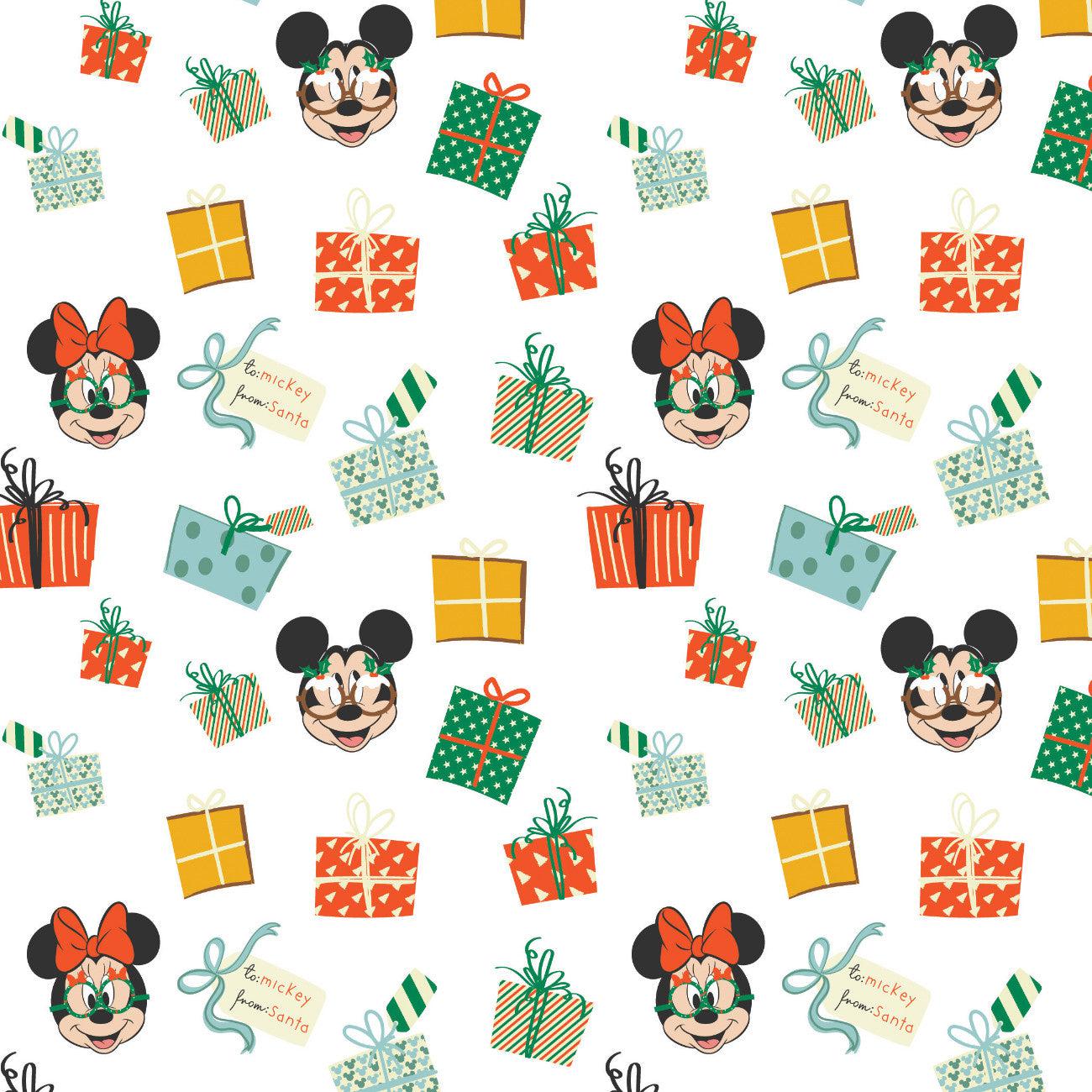 Mickey & Friends White The Perfect Gift Fabric-Camelot Fabrics-My Favorite Quilt Store