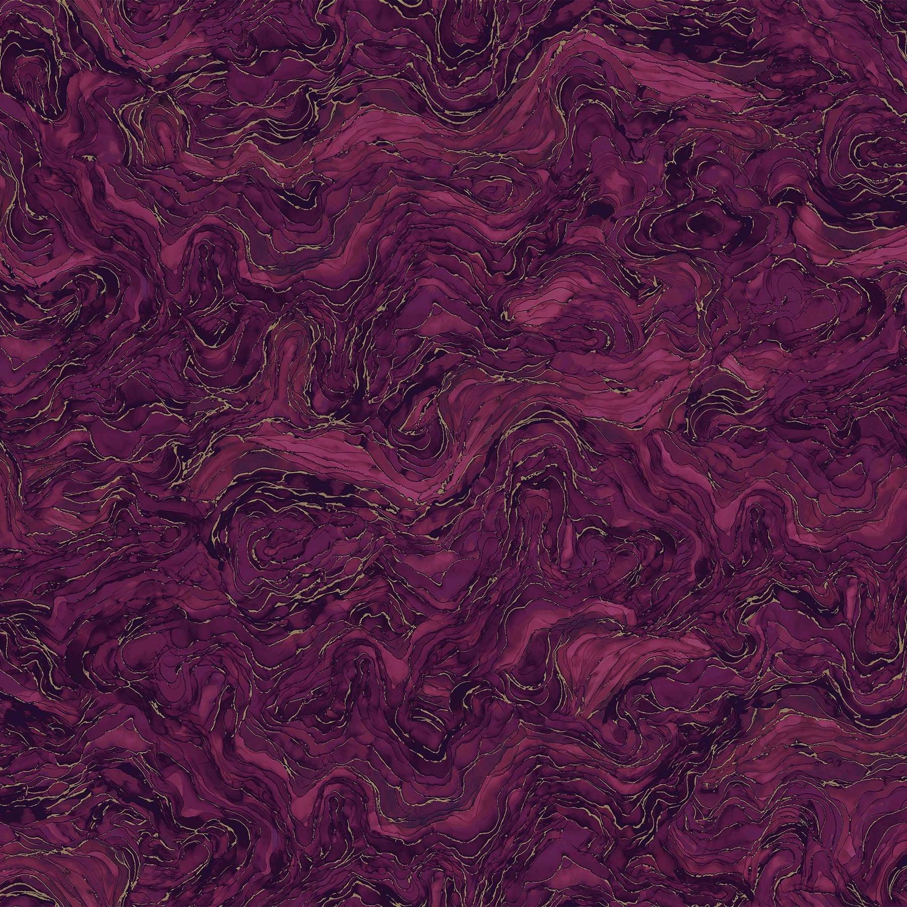 Midas Touch Magenta Abstract Swirl Fabric
