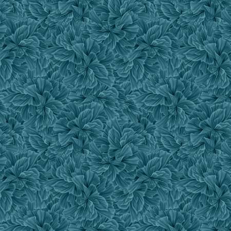 Midnight Garden Teal Petal Texture Fabric-Wilmington Prints-My Favorite Quilt Store