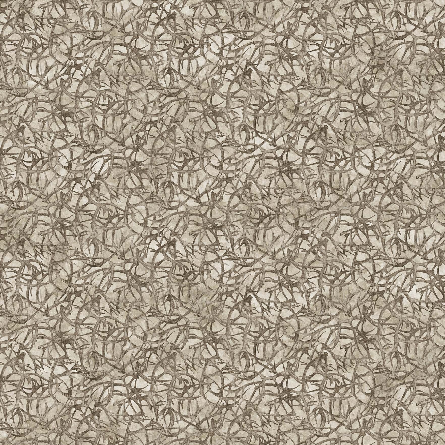 Migration Stonehenge Dark Beige Antlers Digital Print Fabric-Northcott Fabrics-My Favorite Quilt Store