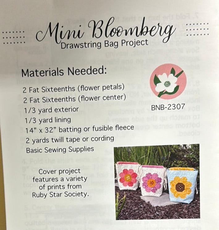 Mini Bloomberg Drawstring Bag Pattern-Moda Fabrics-My Favorite Quilt Store