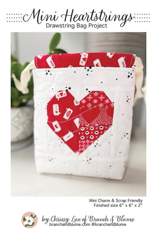 Mini Heartstrings Drawstring Bag Pattern-Moda Fabrics-My Favorite Quilt Store