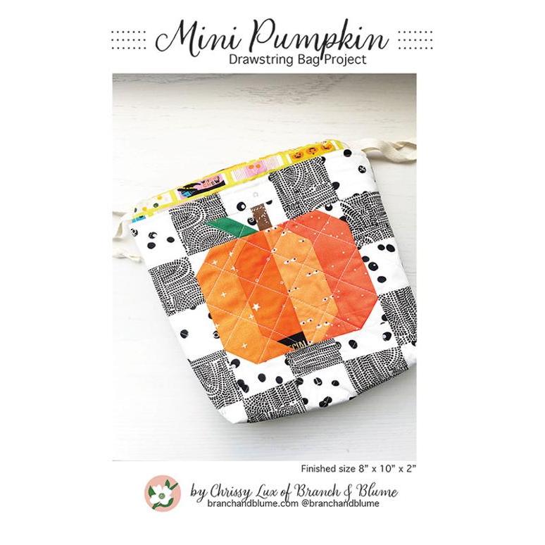 Mini Pumpkin Drawstring Bag Pattern-Branch & Blume-My Favorite Quilt Store