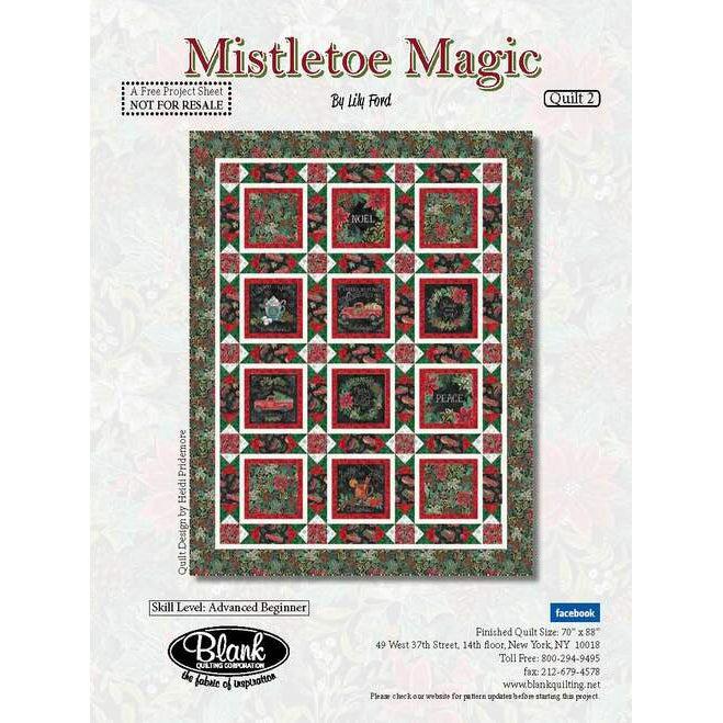 Mistletoe Magic Panel Quilt Pattern - Free Digital Download