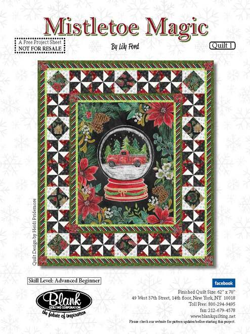 Mistletoe Magic Snow Globe Quilt Pattern - Free Digital Download-Blank Quilting Corporation-My Favorite Quilt Store