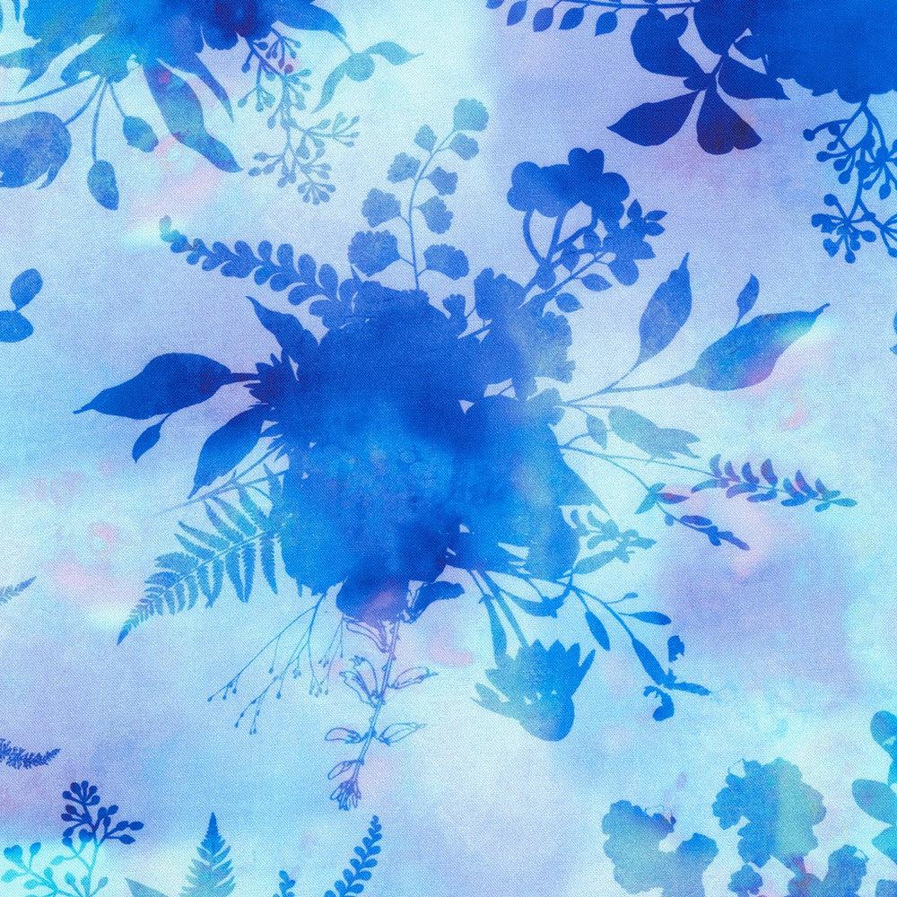 Misty Garden Abstract Floral Waterfall Fabric