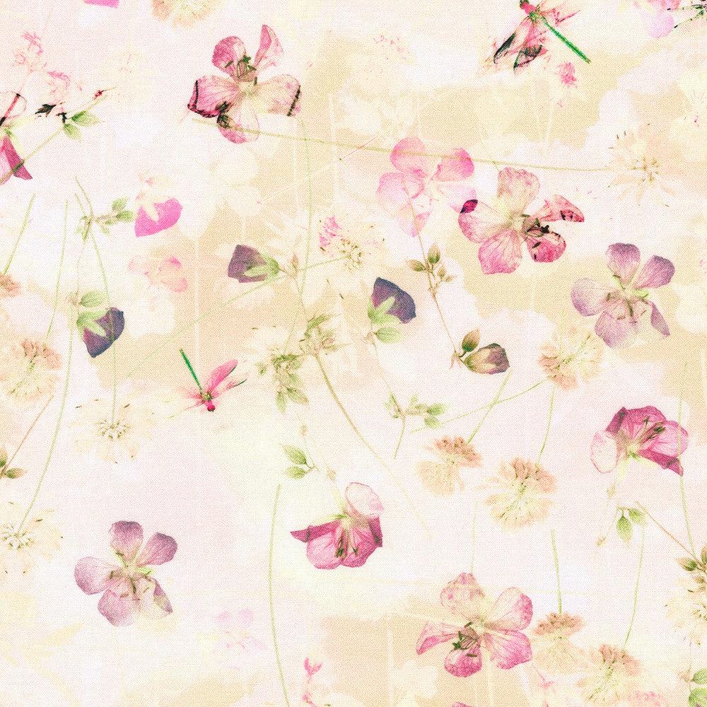 Misty Garden Flyaway Floral Blush Fabric