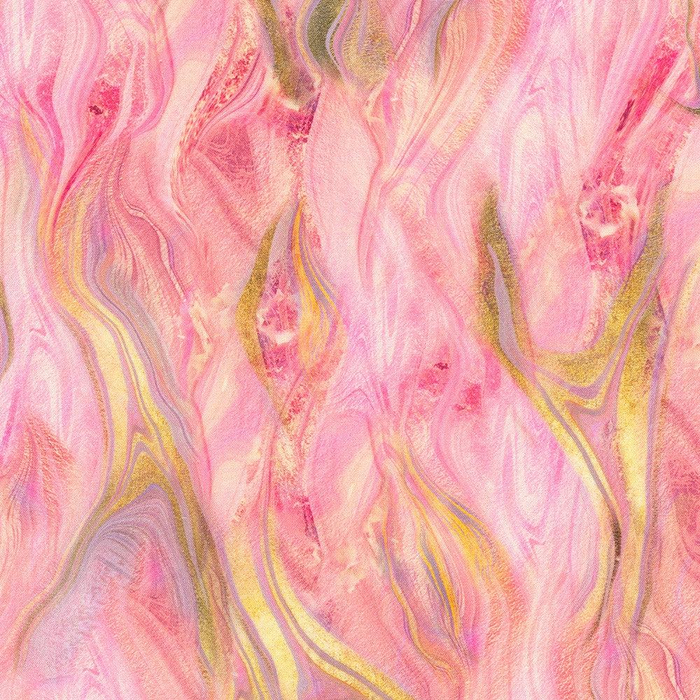 Misty Garden Shimmer Dahlia Fabric-Robert Kaufman-My Favorite Quilt Store