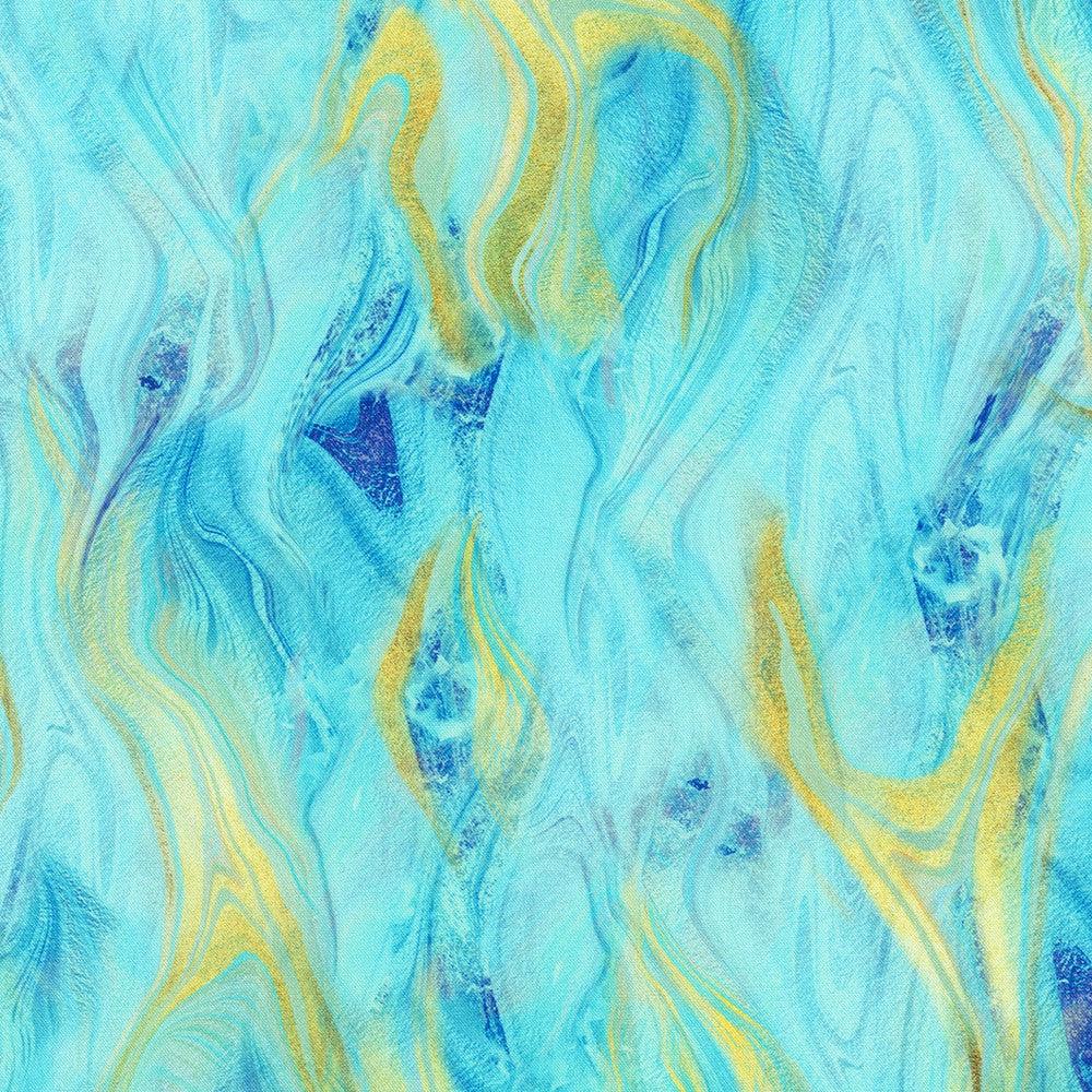 Misty Garden Shimmer Seafoam Fabric-Robert Kaufman-My Favorite Quilt Store