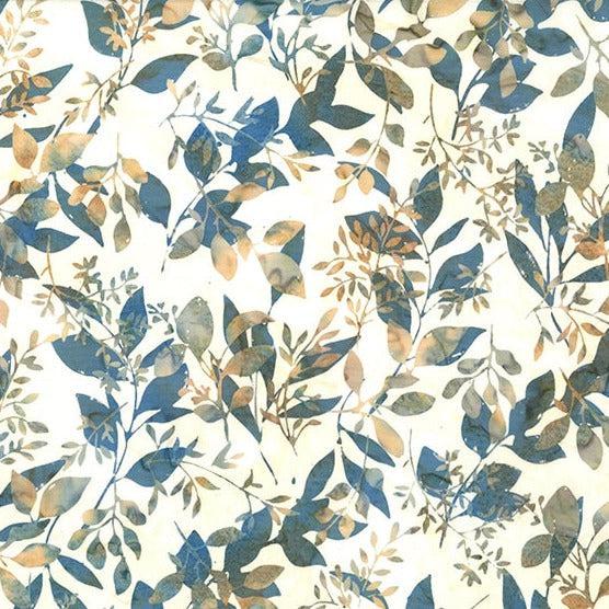 Misty Shores Batik Foliages Tan Fabric