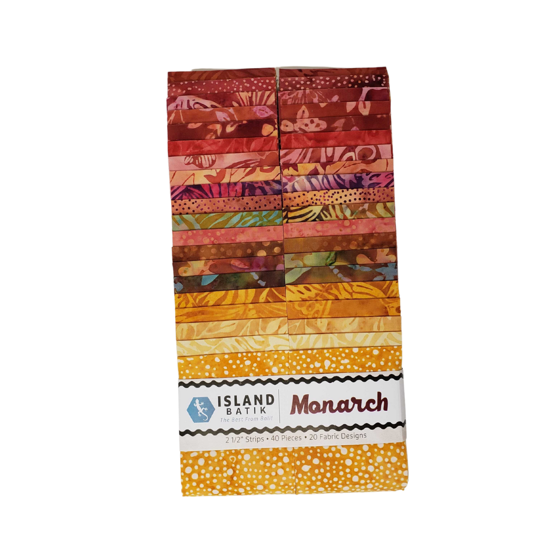 Monarch Batik 2½" Strip Set-Island Batik-My Favorite Quilt Store