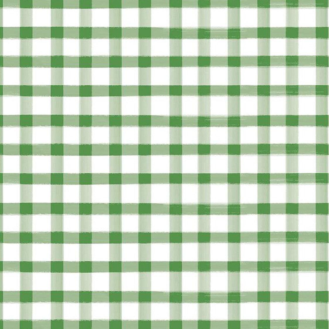 Monthly Placemats 2 December Green Gingham Fabric