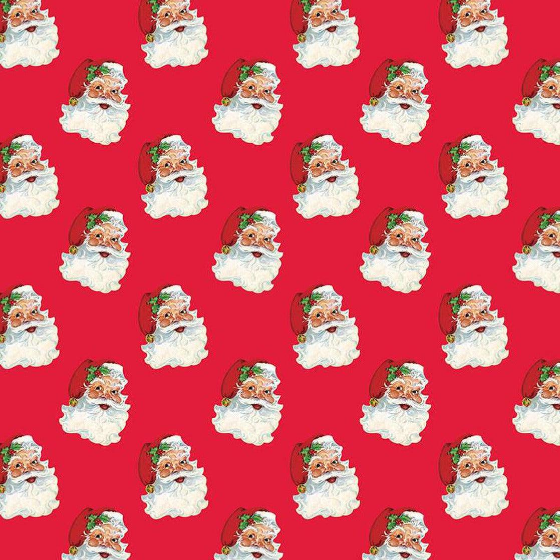Monthly Placemats 2 December Red Santa Fabric-Riley Blake Fabrics-My Favorite Quilt Store