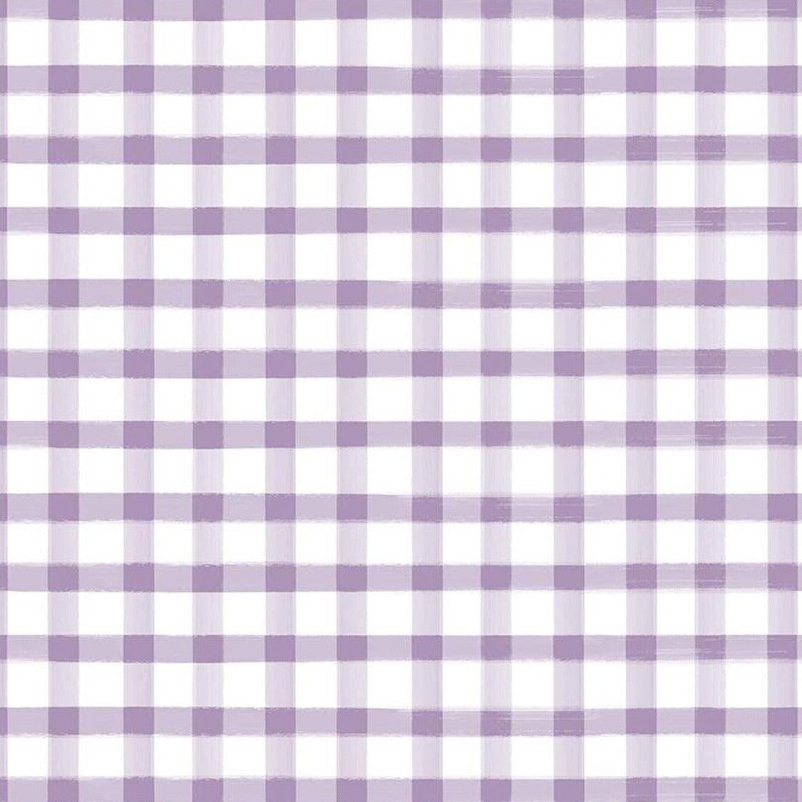 Monthly Placemats 2 February Violet Gingham Fabric