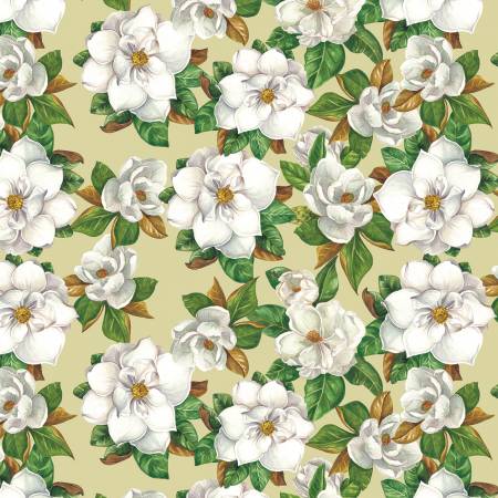 Monthly Placemats 2 March Fern Magnolias Fabric