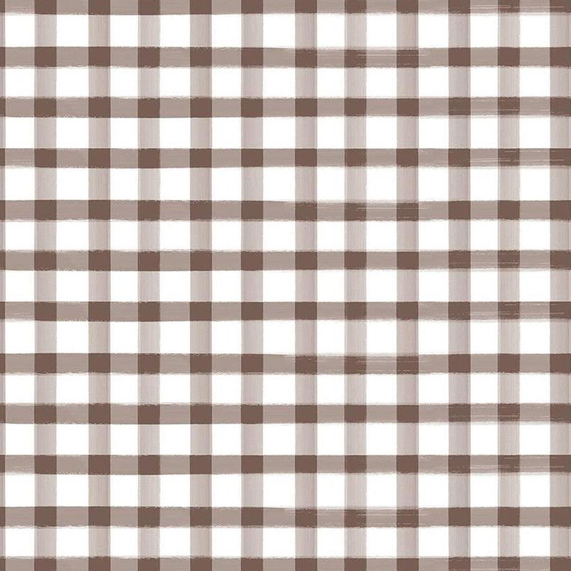 Monthly Placemats 2 November Brown Gingham Fabric