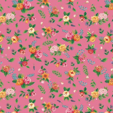 Monthly Placemats 2  Raspberry August Floral Fabric