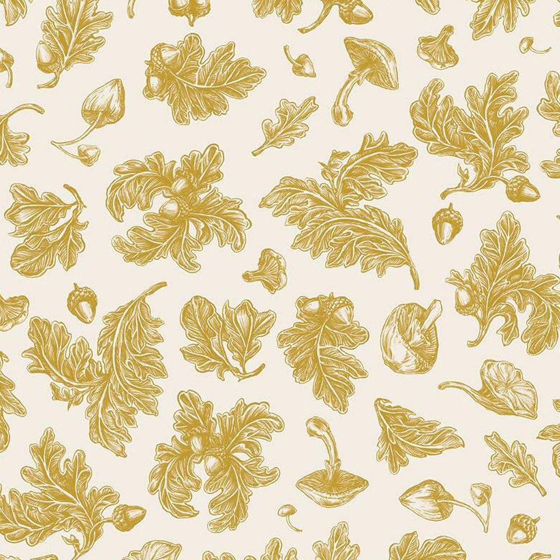 Monthly Placemats 2 September Cream Sparkle Fall Foliage Fabric