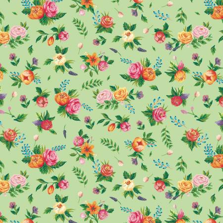 Monthly Placemats 2 Sweet Pea August Floral Fabric