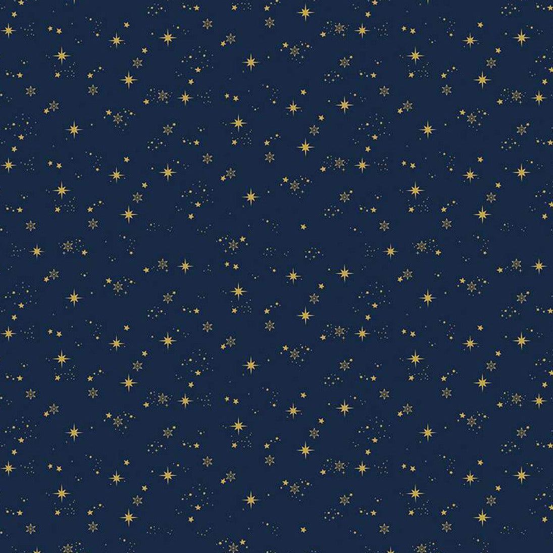 Moonchild Midnight Starfall Sparkle Fabric-Riley Blake Fabrics-My Favorite Quilt Store