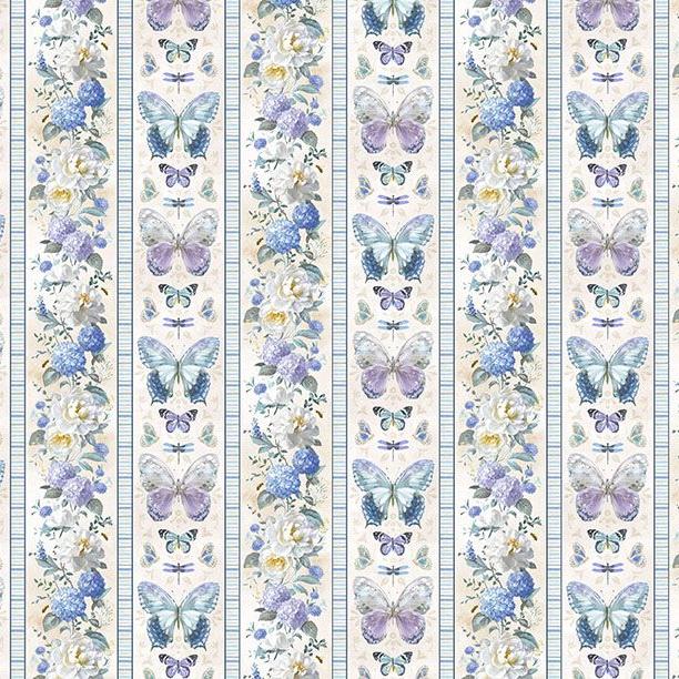 Morning Blooms Multi Repeating Stripe Fabric-Wilmington Prints-My Favorite Quilt Store